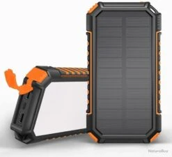 Batterie Externe Solaire Lampe Torche Chargeur Solaire Avec 3 Sorties USB 26800mAh HAUTE QUALITE