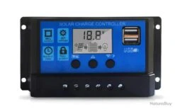 Contrôleur De Charge Solaire Avec Régulateur De Batterie Et Écran LCD, 20A Réglable,