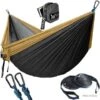 Hamac Parachute Portable Lit Balançoire En Nylon Pour Camping Survie Jardin Et Voyage