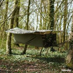 Hamac Abris Avec Toit Et Moustiquaire (Couleur Camouflage Woodland)