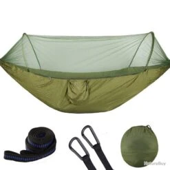 Hamac De Camping Avec Moustiquaire Pop-Up, Facile à Transporter VERT ARMEE LIVRAISON GRATUITE