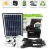 KIT PANNEAU SOLAIRE GENERATEUR 10W 18V + 4 AMPOULES 2 USB CAMPING TELEPHONE