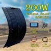 Kit Panneau Solaire Flexible 12/24v, Modele: Kit 200W 20A Noir
