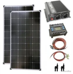Kit Solaire 280W Avec Régulateur Et Convertisseur - Livraison Gratuite Et Rapide