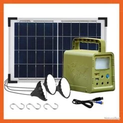 Kit Solaire Multifonctions - Panneau Solaire + Lampe LED - Transportable - LIVRAISON GRATUITE