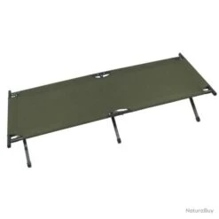 LIT DE CAMP PLIABLE VERT CADRE ALUMINIUM 190 X 66 X 42 CM MFH AVEC SAC DE TRANSPORT