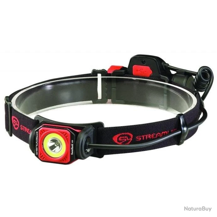 Lampe Frontale Streamlight Twin Task Rechargeable USB - Cordon Fourni - Blister - Noir
