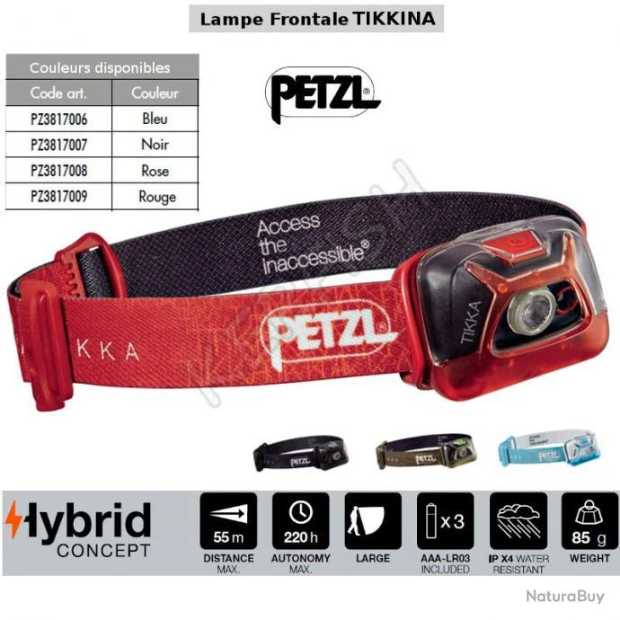 Lampe Frontale TIKKINA PETZL Rouge 1 Lampe Frontale TIKKINA PETZL Rouge