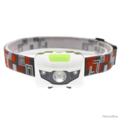 Lampe Frontale Dans Sa Petite Sacoche, Blanche.