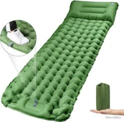 Matelas De Camping Avec Pompe à Pied Tapis De Couchage Ultraléger Pour Camping Tente Randonnée