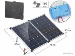 Panneau Solaire Pliable 160 W Avec Cellules Monocristallines Revolt Source Energie