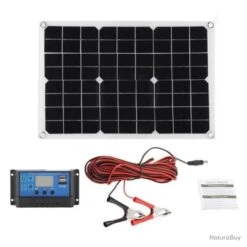 Panneau Solaire Flexible 20W + Accessoires Complets Pour Camping Car - LIVRAISON GRATUITE