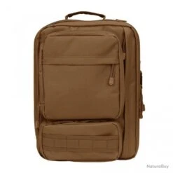 SAC A DOS / MALLETTE MATELLASSE COYOTE AVEC BANDOULIERE POUR ORDINATEUR JUSQU'A 17 POUCES
