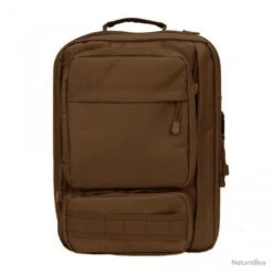 SAC A DOS / MALLETTE MATELLASSE WOLF BROWN AVEC BANDOULIERE POUR ORDINATEUR JUSQU'A 17 POUCES