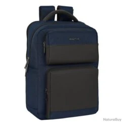 Sac à Dos SAFTA® Pour Ordinateur Portable 15,6" Avec Sortie USB Bleu / Noir