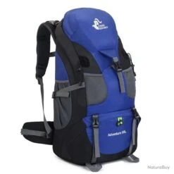 Sac à Dos étanche Pour Randonnée Et Camping 50l Bleu - LIVRAISON GRATUITE !!