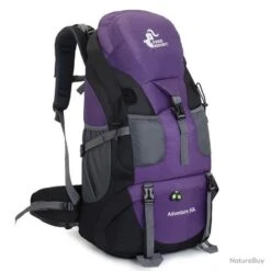 Sac à Dos étanche Pour Randonnée Et Camping 50l Violet - LIVRAISON GRATUITE !!
