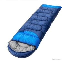 Sac De Couchage Duvet 0 Degrés 1800g Épais Compact 4 Saison Étanche Survie Camping Trekking Bleu