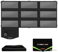 X-Dragon Portable Panneau Solaire 70 W Chargeur Solaire Pliable Panneau Solaire