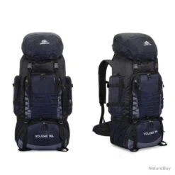 Sac à Dos Randonnée Armée Escalade Sacs Trekking Alpinisme BLEU FONCE 90L LIVRAISON GRATUITE