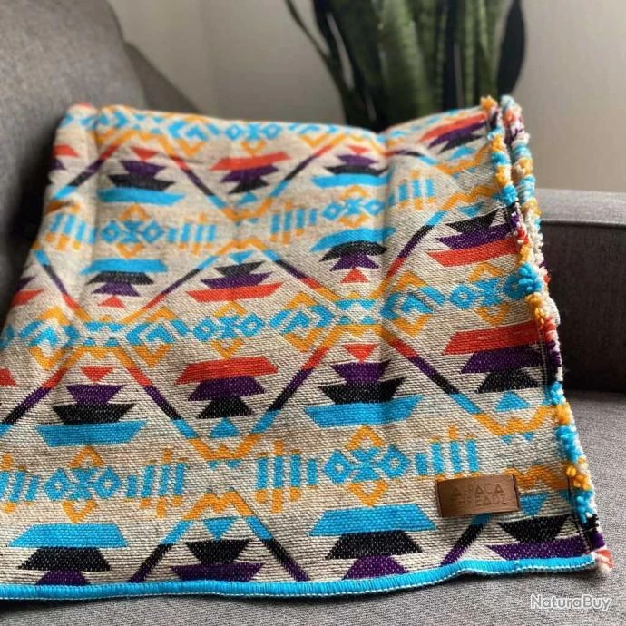 Alpaca Threadz Artisan Wool Blanket Heavy Weight - Multi Color 2 Alpaca Threadz Artisan Wool Blanket Heavy Weight - Multi Color – Image 2