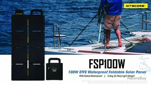 Nitecore Panneau Solaire Pliant Waterproof 100W - FSP100W 3 Nitecore Panneau Solaire Pliant Waterproof 100W - FSP100W – Image 3