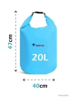 Sac à Dos Étanche Pour La Plage La Navigation Pêche Kayak Rafting Natation Plongée Camping 20L Bleu -Nitecore Boutique 00003 Sac a dos Etanche pour la Plage la Navigation Peche Kayak Rafting Natation Plongee Camping 20L Bleu