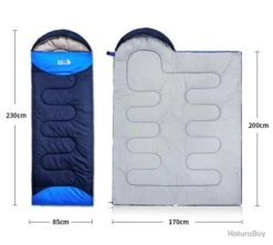 Sac De Couchage Duvet 0 Degrés 1800g Épais Compact 4 Saison Étanche Survie Camping Trekking Bleu -Nitecore Boutique 00003 Sac de Couchage Duvet 0 Degres 1800g Epais Compact 4 Saison Etanche Survie Camping Trekking Bleu