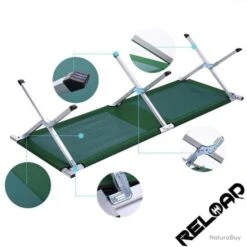 Lit De Camp Canadien Pliant Vert -Nitecore Boutique 00004 Lit de Camp Canadien Pliant Vert