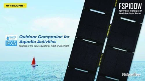 Nitecore Panneau Solaire Pliant Waterproof 100W - FSP100W 4 Nitecore Panneau Solaire Pliant Waterproof 100W - FSP100W – Image 4