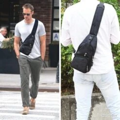 Sac à Dos Sacoche Bandouliere Chargement USB Vélo Course Camping Randonnée Voyage Camouflage Noir -Nitecore Boutique 00004 Sac a Dos Sacoche Bandouliere Chargement USB Velo Course Camping Randonnee Voyage Camouflage Noir