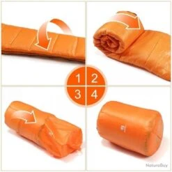 Sac De Couchage - 220x80cm - 0°C - Orange - Livraison Gratuite Et Rapide -Nitecore Boutique 00004 Sac de couchage 220x80cm 0 C Orange Livraison gratuite et rapide
