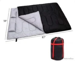 Sac De Couchage Chaud 2 Personnes 220x150 Cm Avec 2 Oreillers Offerts - Livraison Gratuite Et Rapide -Nitecore Boutique 00004 Sac de couchage chaud 2 personnes 220x150 cm avec 2 oreillers offerts Livraison gratuite et rapide