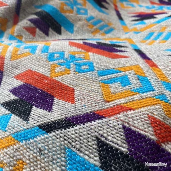 Alpaca Threadz Artisan Wool Blanket Heavy Weight - Multi Color 5 Alpaca Threadz Artisan Wool Blanket Heavy Weight - Multi Color – Image 5