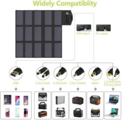 Chargeur Solaire Panneau Solaire Pliable De 100W Double 5v USB SORTIE 18V Ordinateur Portable -Nitecore Boutique 00006 Chargeur Solaire Panneau Solaire Pliable de 100W Double 5v USB SORTIE 18V Ordinateur Portable