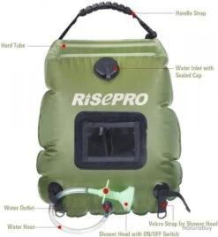 Douche Solaire 20 Litres Camping Pommeau Indicateur De Température 45 °C Randonnée Escalade -Nitecore Boutique 00006 Douche Solaire 20 Litres Camping Pommeau Indicateur de Temperature 45 C Randonnee Escalade