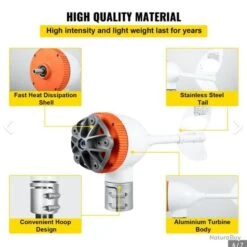 Éolienne 12 V, Kit Générateur Turbine Éolienne 500 W 5 Pales Contrôleur MPPT Corps Aluminium 12 Éolienne 12 V, Kit Générateur Turbine Éolienne 500 W 5 Pales Contrôleur MPPT Corps Aluminium -Nitecore Boutique 00006 Eolienne 12 V Kit Generateur Turbine Eolienne 500 W 5 Pales Controleur MPPT Corps Aluminium