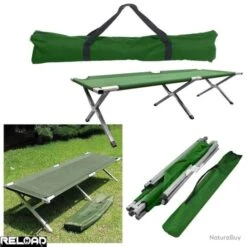 Lit De Camp Canadien Pliant Vert -Nitecore Boutique 00006 Lit de Camp Canadien Pliant Vert