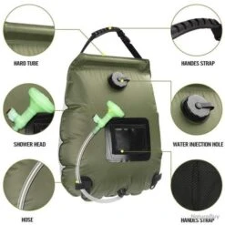 Sac Douche Solaire 20l Camping Pique-Nique Pêche Chasse Randonnée Thermomètre PVC Écologique Pratiqu -Nitecore Boutique 00006 Sac Douche Solaire 20l Camping Pique Nique Peche Chasse Randonnee Thermometre PVC Ecologique Pratiqu