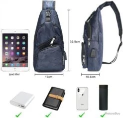 Sac à Dos Sacoche Bandouliere Chargement USB Vélo Course Camping Randonnée Voyage Camouflage Bleu -Nitecore Boutique 00006 Sac a Dos Sacoche Bandouliere Chargement USB Velo Course Camping Randonnee Voyage Camouflage Bleu