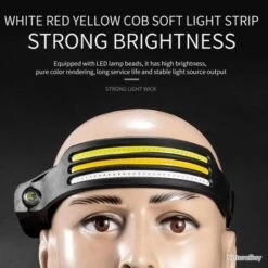 Lampe Frontale LED COB Induction 8 Modes Éclairage Rechargeable USB Idéal Pêche Camping Randonnée -Nitecore Boutique 00007 Lampe Frontale LED COB Induction 8 Modes Eclairage Rechargeable USB Ideal Peche Camping Randonnee