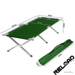 Lit De Camp Canadien Pliant Vert -Nitecore Boutique 00007 Lit de Camp Canadien Pliant Vert