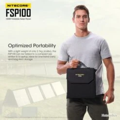 Nitecore Panneau Solaire Pliable 100W - FSP100 -Nitecore Boutique 00007 Nitecore Panneau Solaire Pliable 100W FSP100