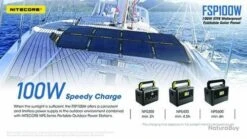 Nitecore Panneau Solaire Pliant Waterproof 100W - FSP100W 17 Nitecore Panneau Solaire Pliant Waterproof 100W - FSP100W -Nitecore Boutique 00008 Nitecore Panneau solaire pliant waterproof 100W FSP100W