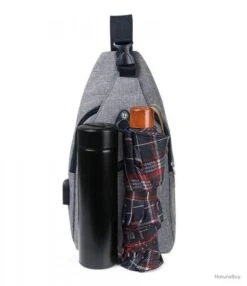 Sac à Dos Bandouliere Sacoche Homme Chargement USB Vélo Course Pêche Camping Randonnée Voyage Gris -Nitecore Boutique 00009 Sac a Dos Bandouliere Sacoche Homme Chargement USB Velo Course Peche Camping Randonnee Voyage Gris
