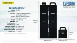 Nitecore Panneau Solaire Pliant Waterproof 100W - FSP100W 19 Nitecore Panneau Solaire Pliant Waterproof 100W - FSP100W -Nitecore Boutique 00010 Nitecore Panneau solaire pliant waterproof 100W FSP100W