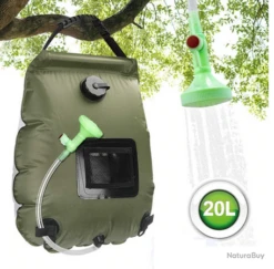 Douche Portative Pour Camping, Randonnée, Plein Air, Solaire 20L