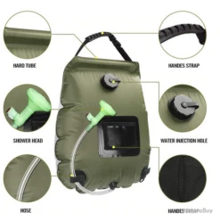 Douche Portative Pour Camping, Randonnée, Plein Air, Solaire 20L -Nitecore Boutique 00013 Douche portative pour camping randonnee plein air solaire 20L