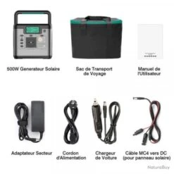 Générateur Solaire 500W-1000W 220V - Livraison Gratuite Et Rapide -Nitecore Boutique 00014 Generateur solaire 500W 1000W 220V Livraison gratuite et rapide