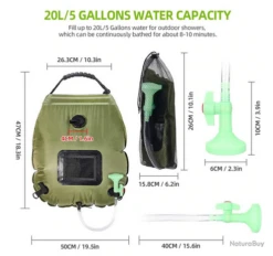 Douche Portative Pour Camping, Randonnée, Plein Air, Solaire 20L -Nitecore Boutique 00015 Douche portative pour camping randonnee plein air solaire 20L